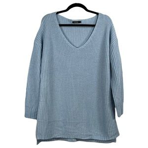 Boohoo Oversized Cable Knit Sweater Blue Size S/M
